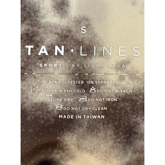 Tan Lines by Sivan Ayla Cocoa Clouds Brown Cream Leggings Small - Picture 3 of 5